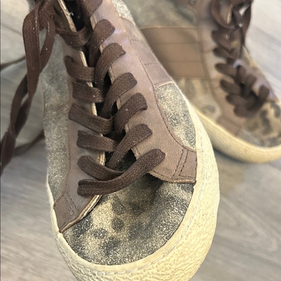 D.A.T.E Premium Sneakers Brand Brown High-Top Women's Sneakers - Picture 5 of 9